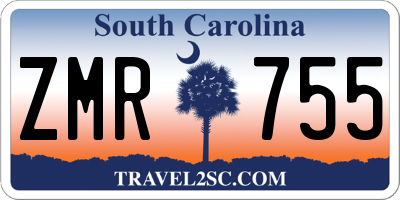 SC license plate ZMR755