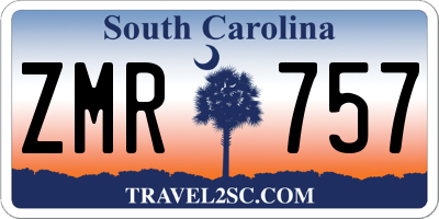 SC license plate ZMR757
