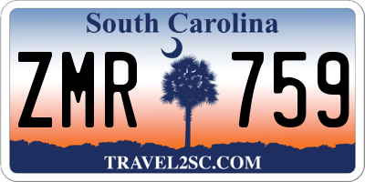 SC license plate ZMR759