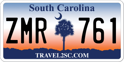 SC license plate ZMR761
