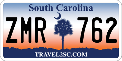 SC license plate ZMR762