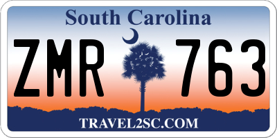 SC license plate ZMR763