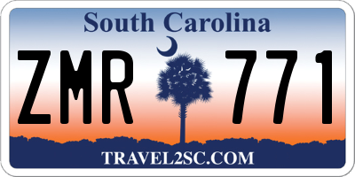 SC license plate ZMR771