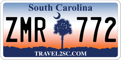 SC license plate ZMR772