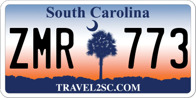 SC license plate ZMR773