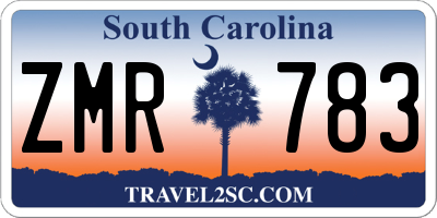 SC license plate ZMR783