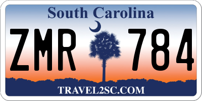 SC license plate ZMR784