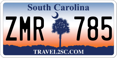 SC license plate ZMR785