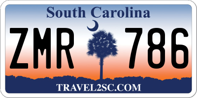 SC license plate ZMR786