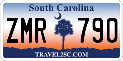 SC license plate ZMR790