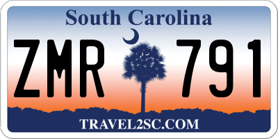 SC license plate ZMR791