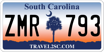 SC license plate ZMR793