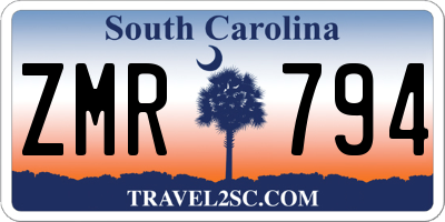 SC license plate ZMR794