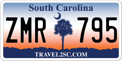 SC license plate ZMR795