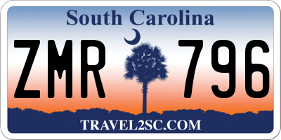 SC license plate ZMR796