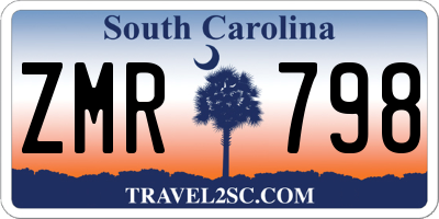 SC license plate ZMR798