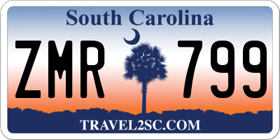 SC license plate ZMR799