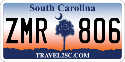 SC license plate ZMR806