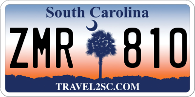 SC license plate ZMR810