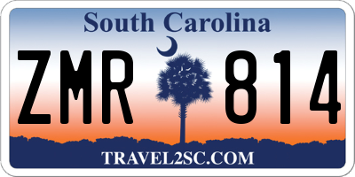 SC license plate ZMR814