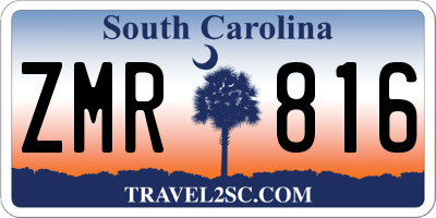 SC license plate ZMR816