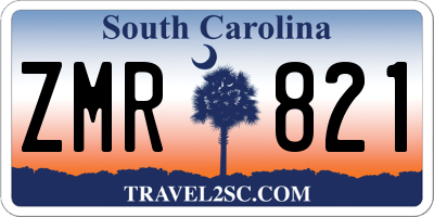 SC license plate ZMR821