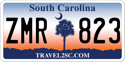 SC license plate ZMR823