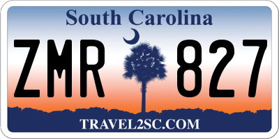SC license plate ZMR827