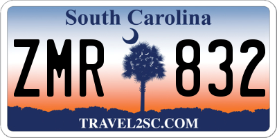SC license plate ZMR832