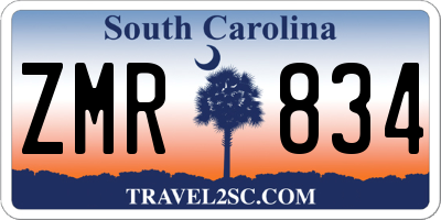 SC license plate ZMR834