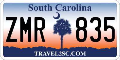 SC license plate ZMR835