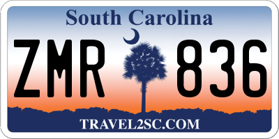 SC license plate ZMR836