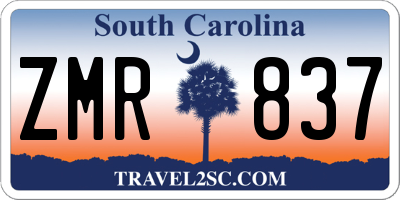 SC license plate ZMR837