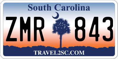SC license plate ZMR843