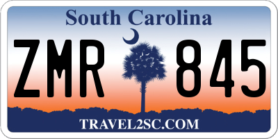 SC license plate ZMR845