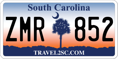 SC license plate ZMR852