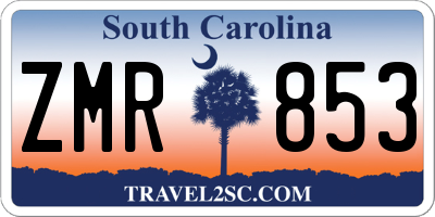 SC license plate ZMR853