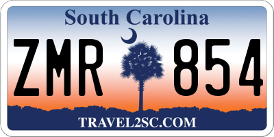 SC license plate ZMR854