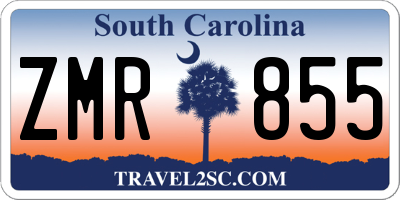SC license plate ZMR855