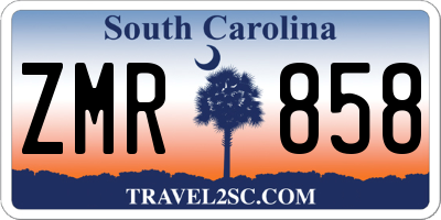 SC license plate ZMR858