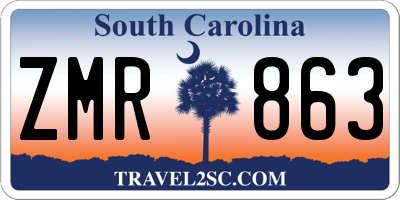 SC license plate ZMR863