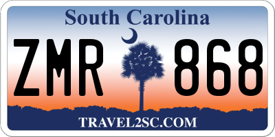 SC license plate ZMR868