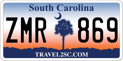 SC license plate ZMR869