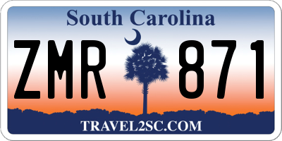 SC license plate ZMR871