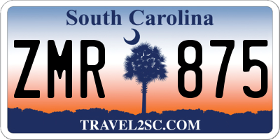 SC license plate ZMR875