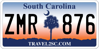 SC license plate ZMR876
