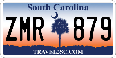 SC license plate ZMR879