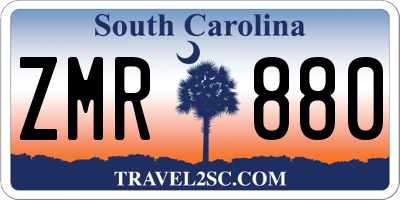 SC license plate ZMR880