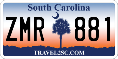 SC license plate ZMR881