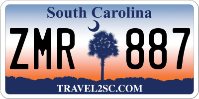 SC license plate ZMR887